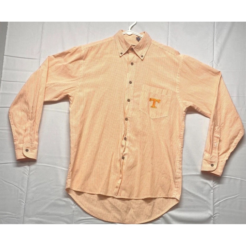 Three Square by Royce Apparel Shirt Mens M Orange Striped Tennessee Volunteers